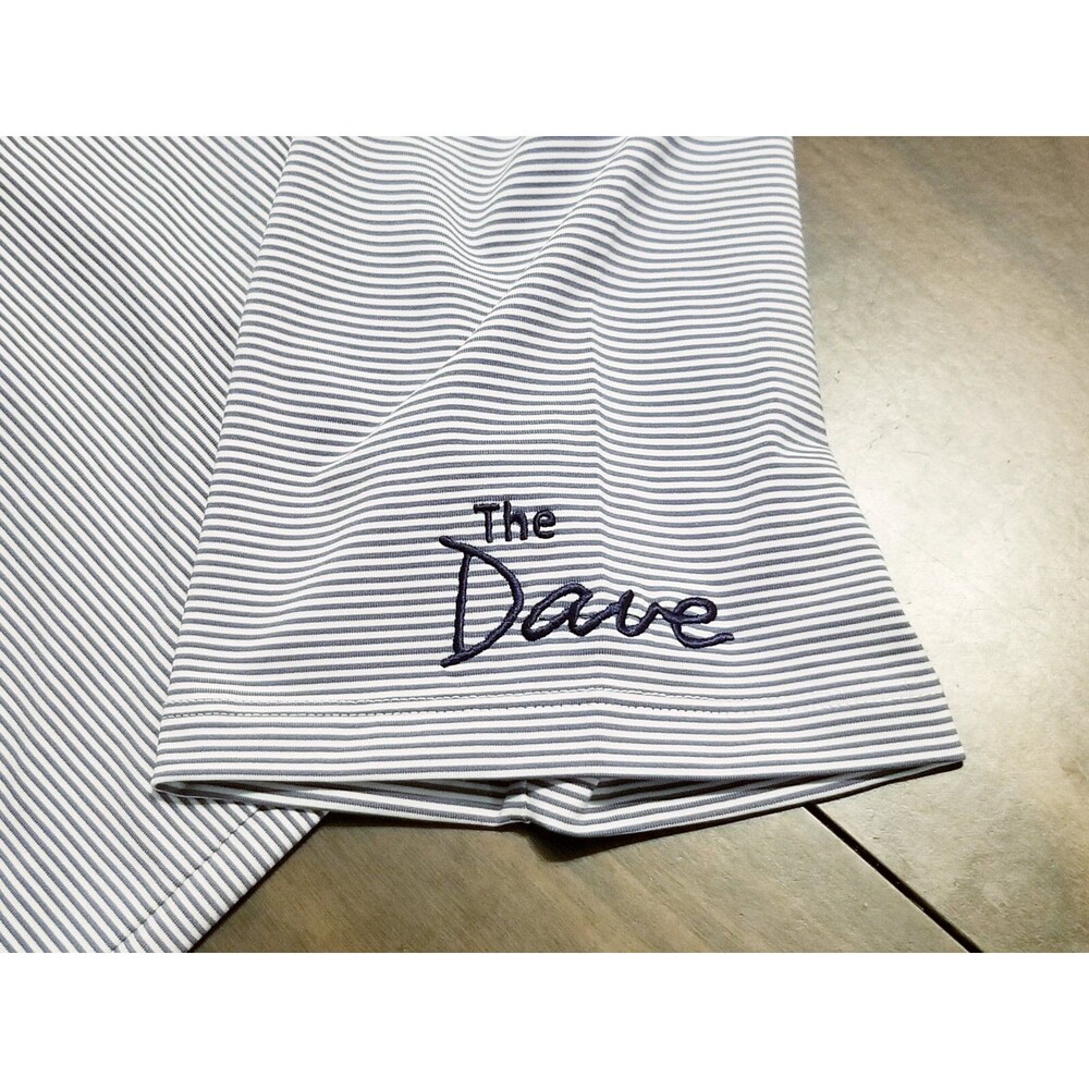 Greyson Polo Shirt Men's Large Gray White Stripe Pink Inner Collar Golf Wolf NWT - Picture 3 of 6